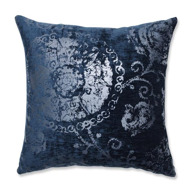 Pillow Perfect 622811 Intérieur Métallique Suzani Cerulean 18 Po Jeter Oreiller - Bleu
