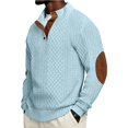 thumbnail image 7 of UDAUDU Sweater for Men Long Sleeve Stand Collar Trendy Sweatshirt Casual Quater Button Pullover Fashion Print Sweatshirts 3XL, 7 of 7