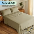 thumbnail image 6 of SONORO KATE Bed Sheets Set, 1800 Series Microfiber Deep Pocket 3 Pieces Luxury Soft Sheet Set, Twin, Sand, 6 of 7