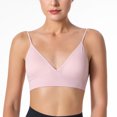thumbnail image 5 of Womens Sports Bras Comfort Oman Bras With String Quick Dry Shockproof Running Fitness Underwear Wireless Bra Pink L, 5 of 8