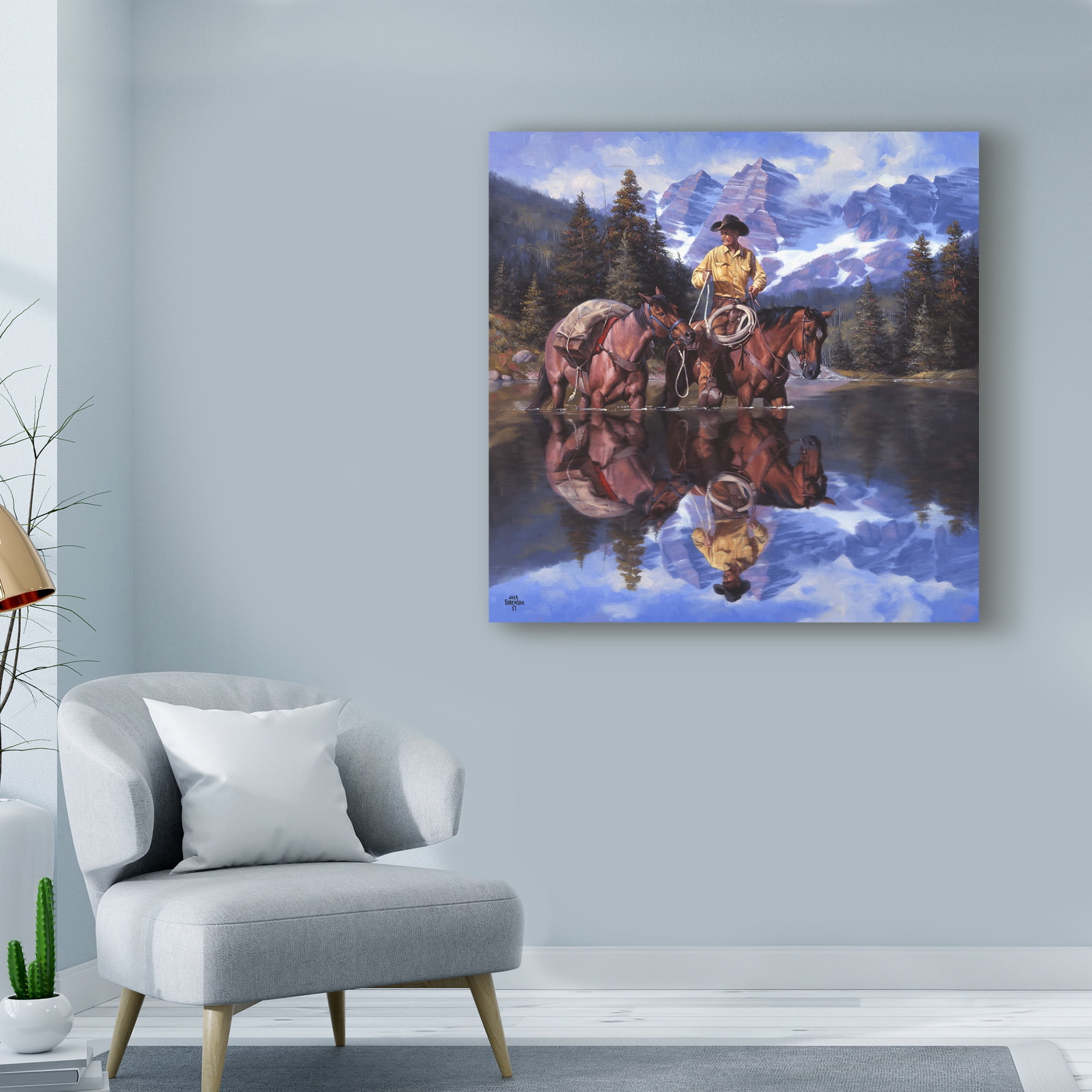Trademark Fine Art 'Reflections of the Rockies' Canvas Art by Jack Sorenson