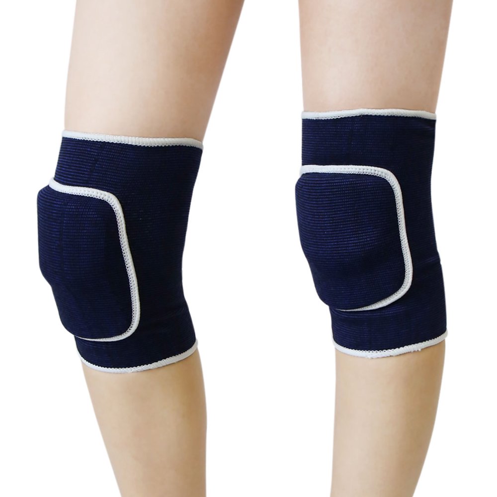 1 Pair Blue Sponge Sports Knee Support Stretch Brace Leg Protection Pad