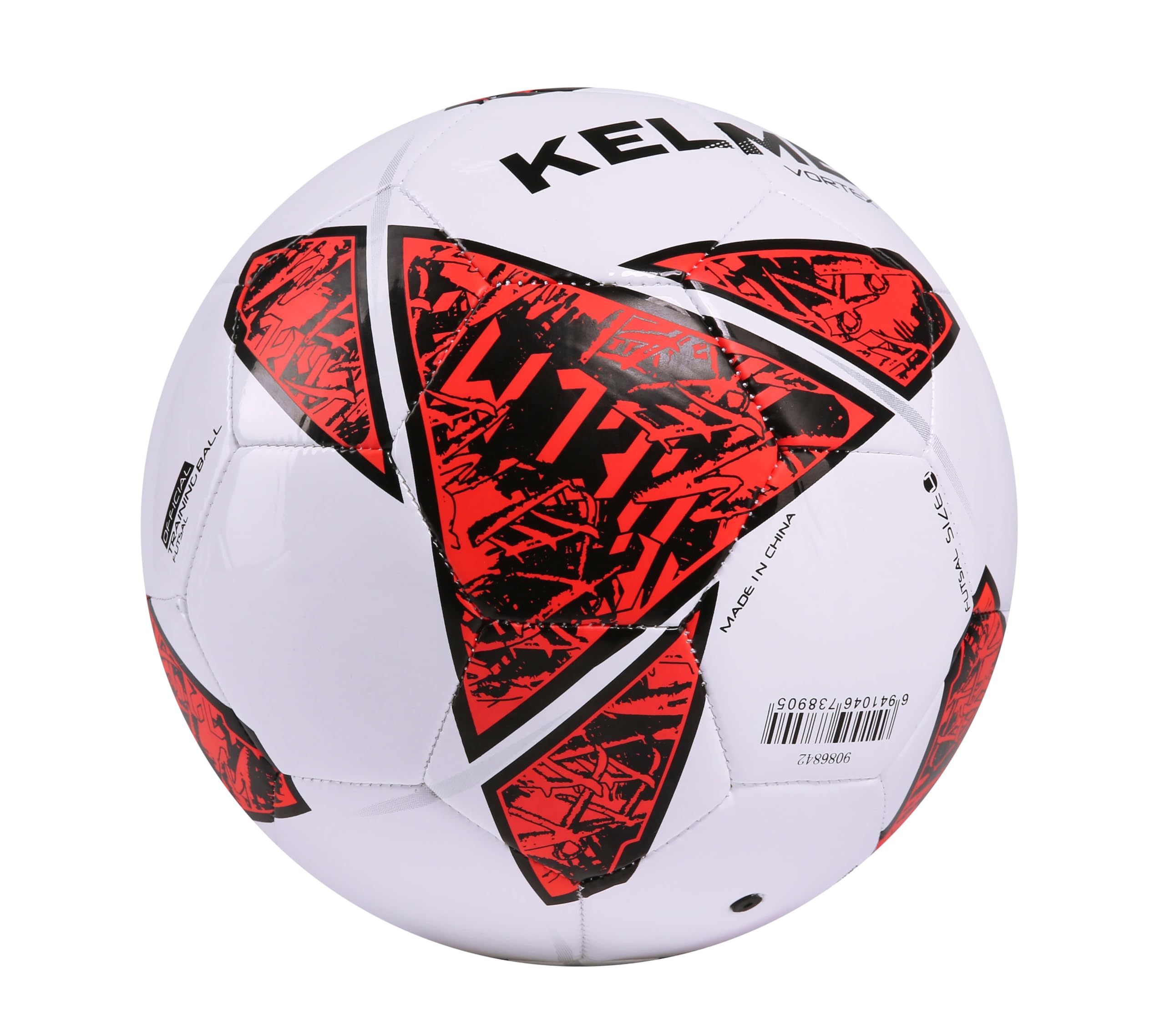KELME Futsal Soccer Ball - Indoor Sala Ball Pelota de Futbol (White/Orange,