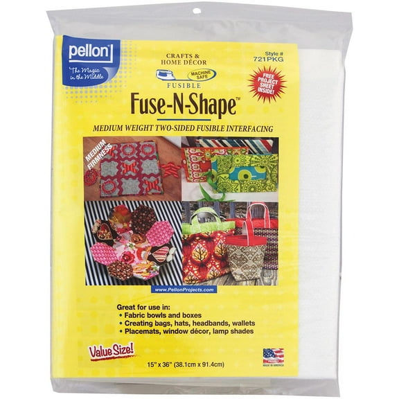 Pellon Fuse-N-Shape Mediumweight Fusible Interfacing-White 15"X36"