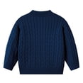thumbnail image 6 of KAUOD Boys Ribbed Sweater Cropped Zipper Long Sleeve Knit Pullover Sweater Kids Plain Soft Warm High Collar Tops Clothes, 6 of 9