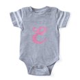 thumbnail image 1 of CafePress - E Pink Initial_Tr - Cute Infant Baby Football Bodysuit, 1 of 1