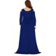 thumbnail image 3 of Vestido largo con abertura en el pliegue y manga larga con cuello en V y hombros descubiertos sexy de talla grande para mujer Fridja  NMB4542, 3 of 6