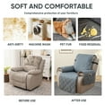 thumbnail image 5 of Lavish Cover 100% Waterproof Recliner Chair Cover, 1 Piece Non-Slip Recliner Chair Slipcovers, Washable Furniture Protector with Pockets & Elastic Straps for Kids Pets, 28 inch, Light Gray, 5 of 12