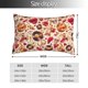 thumbnail image 2 of Balery Skull Retro record lips Funda de Cojín Estampada, Regalos para Mujeres, Regalos de Amor para Ella, Regalos para Novia o Esposa, Funda de Almohada-20"x30", 2 of 6