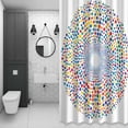 thumbnail image 3 of Colorful Polka Dots Shower Curtain for Bathroom, Art Waterproof Cloth Fabric Bathroom Accessories Set with 12 Rust Proof Plastic Hooks, 54"x78", 3 of 9