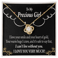 thumbnail image 4 of À Ma Petite Amie Collier Nœud Infini Cœur d'Or Carte Message, 4 of 7