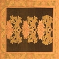 thumbnail image 1 of Ahgly Company Indoor Square Abstract Orange Modern Area Rugs, 6' Square, 1 of 4