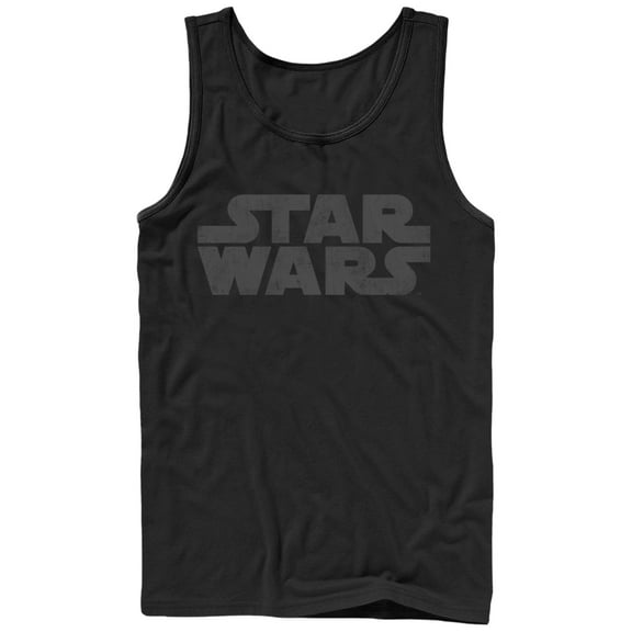 Men's Star Wars Simple Logo Tank Top Black 2X Large