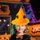 thumbnail image 4 of Sombrero de bruja de Halloween para niños con accesorio de disfraz de calabaza para fiestas de disfraces y juegos de rol, 4 of 8
