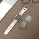 thumbnail image 3 of 2 Pack Hard PC Case with Tempered Glass Screen Protector Compatible with Apple Watch Series 7 41mm, Clear+Rose Gold, 3 of 5