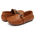 thumbnail image 5 of Odema Toddler Boys Soft Split Leather Slip-On Loafer Boat Dress Shoes, 5 of 6