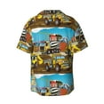 thumbnail image 2 of Easygdp Different Construction Site Vehicles Men's Casual Short-sleeved Shirt with Pocket and Button Suitable for Beach Vacation Leisure - 3X-Large, 2 of 7