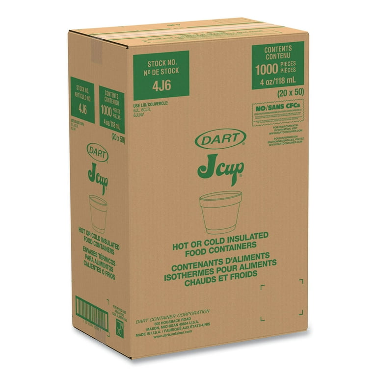 Bowl Containers, 4 oz, White, Foam, 1,000/Carton Bowl Containers, 4 oz, White, Foam, 1,000/Carton