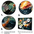 thumbnail image 3 of Designart "Golden Koi Harmony Japon s Yellow and Red III" Japanese Floater Framed Canvas Art Print, 3 of 7
