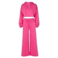 thumbnail image 2 of UPPADA Womens Tracksuits 2 Piece Set Long Sleeve Matching Set Hooded Sweatshirt and Sweatpants Casual Fall Spring Outfits Sweatpants Lounge Set Sweatsuits Hot Pink,M, 2 of 8
