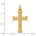 thumbnail image 2 of 14K Yellow Gold Charm Pendant 33 mm 17.5 Brushed And Polished Latin Cross, 2 of 2