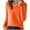 Orange, variant on Admvng Womens Sweaters Solid Color Long Sleeved V-neck Knitted Sweater Thin Cardigan Sweater Top, Size S-2XL