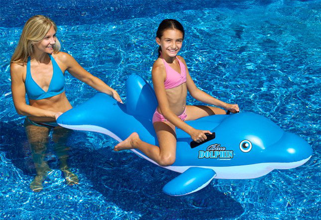 PREMIUM SUMMER LARGE NEW Summer Waves Alligator Ride-On Pool Float 64 in x 36 in