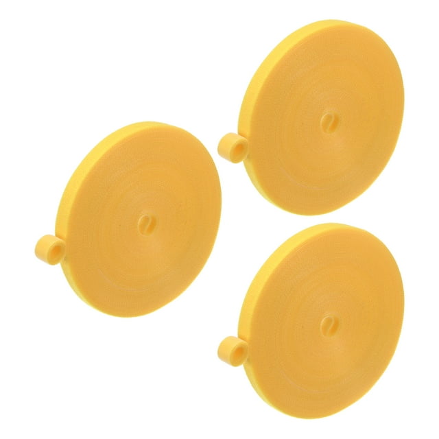 Uxcell Cinta de Jardín de 3 Rollos, 33 ft x 0.4 in Ataduras de Plantas para Plantas/Vides, Amarillo