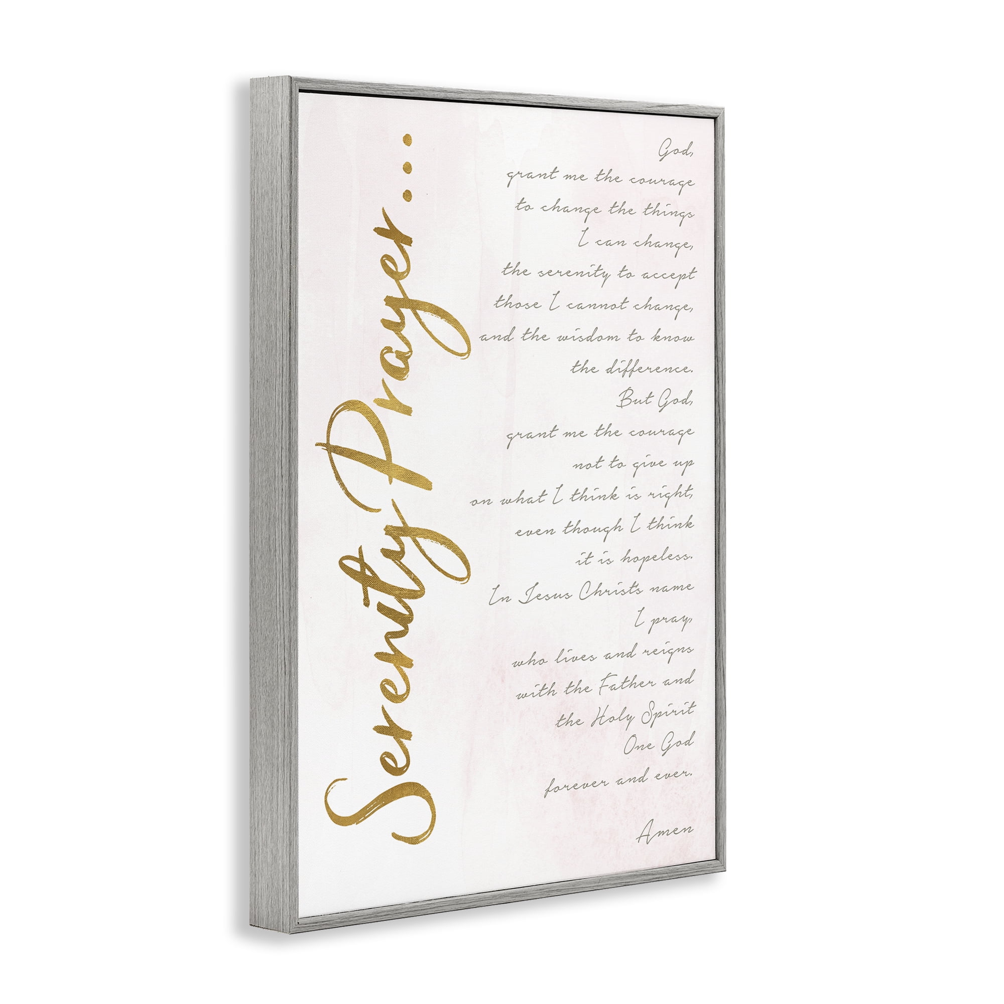 Stupell Industries Serenity Prayer Scripture Gray Framed Giclee Art, design by Anna Quach