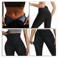 thumbnail image 4 of Sauna pour Femmes Réglable avec Taille Élastique Pantalon de Yoga de Sudation à Triple Boutonnage, 4 of 10