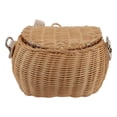 thumbnail image 3 of Kids Bike Basket, Kids Rattan Basket Adjustable Strap  For School, 3 of 8