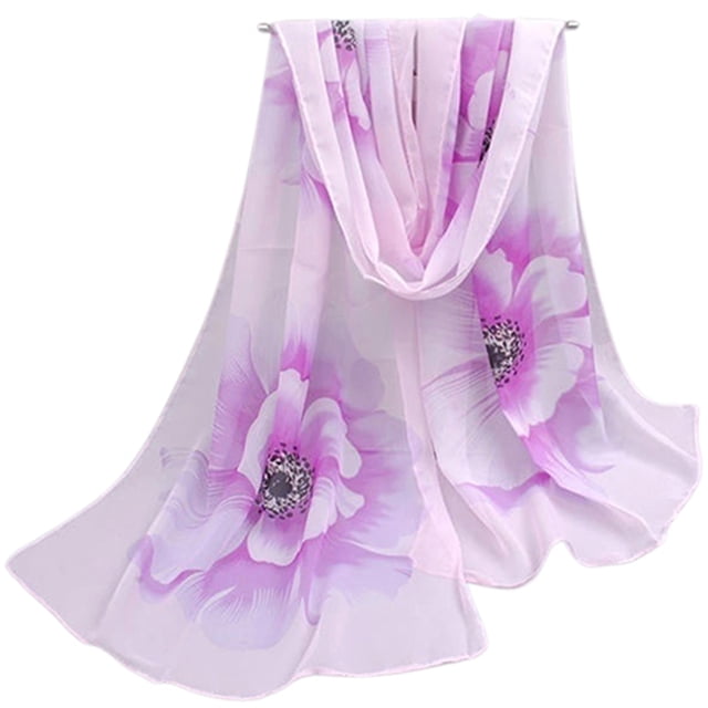 Opolski Foulard Florale en Chiffon à la Mode pour Femmes Châle Gracieux pour Rendez-Vous