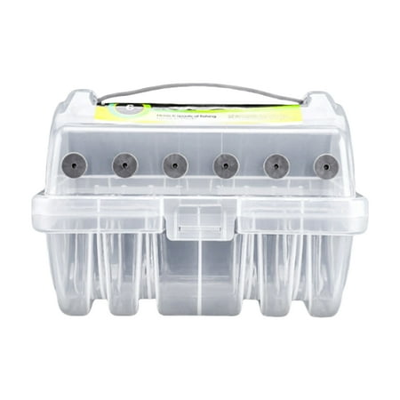 RYUJNDK Fishing Line Storage Box 6 Slots Fishing Line Case Clear Fishing Line Organizers 6 Compartments Fishing Tackle Line Box