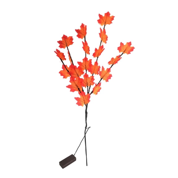 Lighted Branches for Vase, 30Inch 20 LEDs Artificial Maple Leaf Branch Lights Twig Branches for Thanksgiving Flower Arrangements Autumn Christmas Home Decor