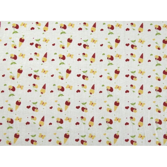 Minerva 100% Cotton Fabric Red & Yellow - per yard