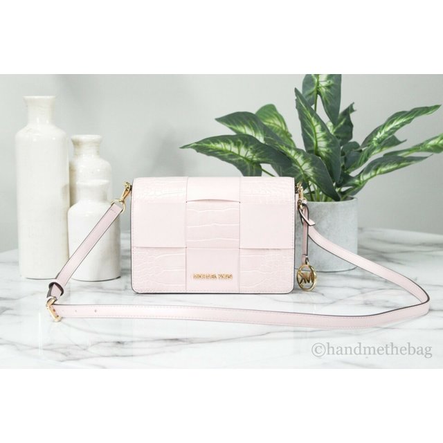 Michael Kors 35T1Gm9C1E Mercer Small Crocodile Embossed Crossbody Bag