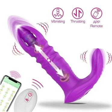 ESVOW Remote Control Thrusting Vibrator APP Wearable Female Sex Toys, Bluetooth Stimulator with 3 Thrusting 9 Vibrating Modes for Women Pleasure, Vibrating Panty Adult Toy for Couples