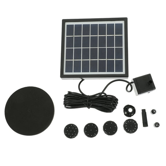 Raindrops Solar Water Fountain Pump Black for Outdoor Decoration 1 Set 5.5x5.1x0.8in