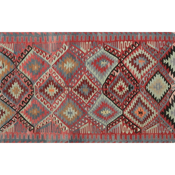 Ahgly Company Machine Washable Indoor Rectangle Contemporary Sage Green Area Rugs, 5' x 8'