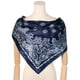 thumbnail image 2 of INSPIRAR CHIC 35" Gran Pañuelo de Satén Cuadrado Paisley Pañuelo de Cabello Suave Diademas para Mujeres Azul Marino 90x90cm/35.4x35.4 pulgadas, 2 of 6