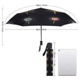 thumbnail image 2 of POBUDS Windproof Automatic Umbrella – Steel-Carbon Fiber Frame, UV-Blocking Black Coating Inside, Auto Open/Close - Fireworks Icons, 2 of 8