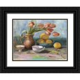 thumbnail image 1 of Strube, Ling 24x19 Black Ornate Wood Framed with Double Matting Museum Art Print Titled - Still Life with Tulips, 1 of 4