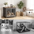 thumbnail image 7 of TIME RAY 26" Dog Crate Furniture, Heavy-Duty Metal Dog House, Decorative Pet House that Doubles as an Indoor Side Table, Antique Black, 7 of 7