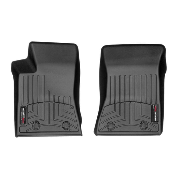 WeatherTech Custom Fit FloorLiners compatible with 2005-2011 Cadillac STS - 1st Row (Driver & Passenger), Black