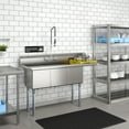 thumbnail image 5 of 63 in Three Compartment Commercial Sink, Bowl Size 15x15x14, 18-Gauge Stainless-Steel with Right Drainboard (KM-SC151514-15R3), 5 of 10