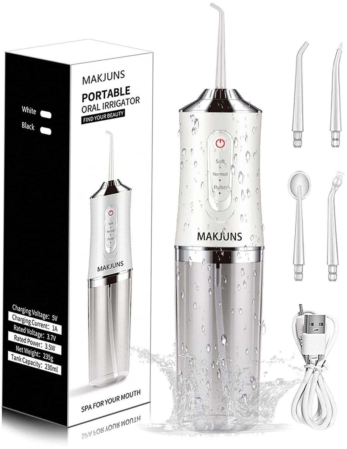 Power Dental Flossers WaterFlosserCordlessTeethCleanerMakjun