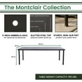 thumbnail image 4 of Hanover Montclair 9-Piece Steel Outdoor Patio Dining Set with Chairs, Table, and Umbrella, 4 of 14