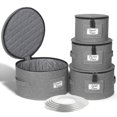 thumbnail image 1 of Contenedores de almacenamiento para vajilla China Storage Containers Kukikan de 4 piezas con carcasa rígida y fieltro, 1 of 8