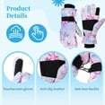 thumbnail image 3 of Women's Touchscreen Winter Ski Gloves, Warm Water-Proof Gloves, Bike Riding Skiing Hiking Motorcycle Outdoor Activity Gloves for Women Girls(Pink), 3 of 6
