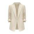 thumbnail image 6 of Yigetop Womens Blazers for Work Casual, Ladies' Spring/Autumn Casual Jacket Casual Blazers for Women White2 S, 6 of 6